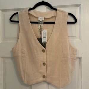 NWT linen vest, Lelis Collection